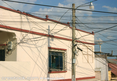 Miscellaneous electrical wires on a house in F...